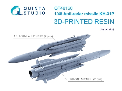 Kh-31p Аnti-radar Missiles With Launchers - 3d-printed (2 Pcs / For All Kits) - image 1