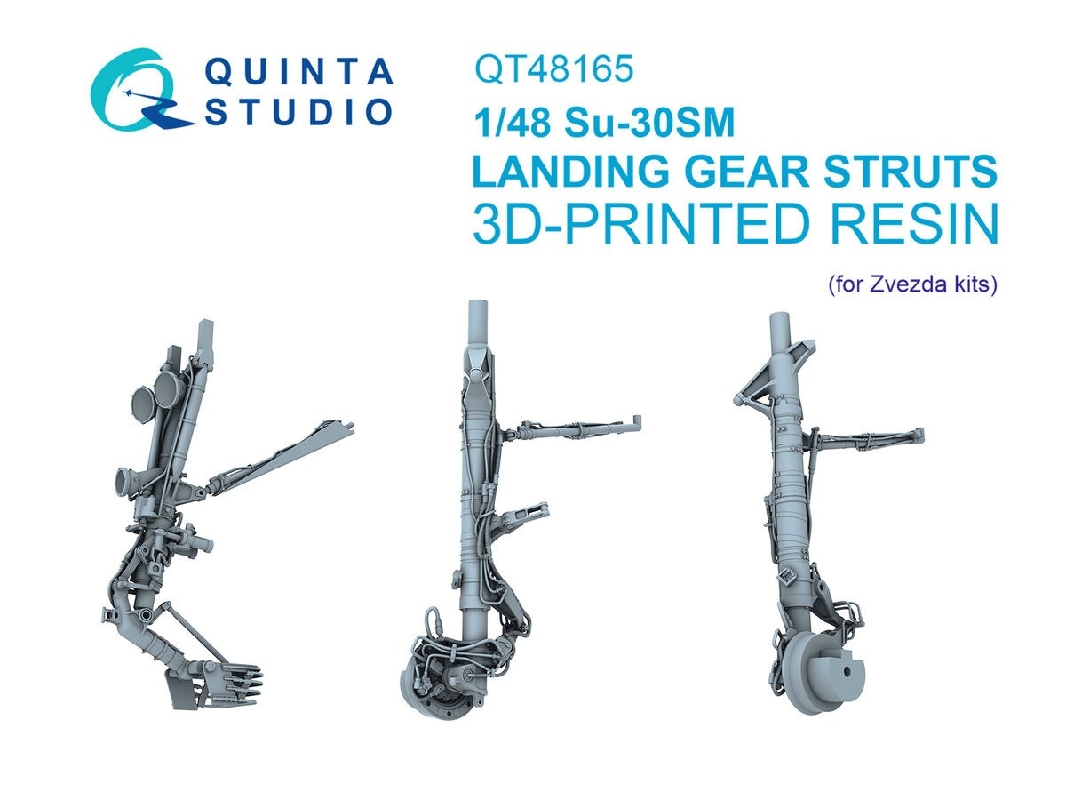 Sukhoi Su-30 Sm - Landing Gear Struts (For Zvezda Kits / 3d-printed) - image 1