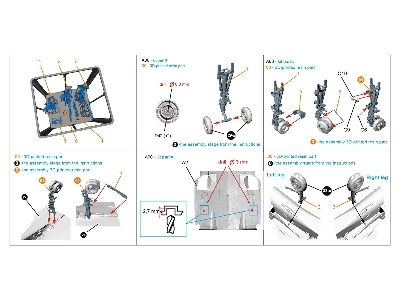 Sukhoi Su-30 Sm - Landing Gear Struts (For Zvezda Kits / 3d-printed) - image 11