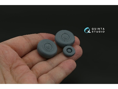 Sukhoi Su-30 Sm - Wheels Set With Weighted Tires (For Zvezda Kits / 3d-printed) - image 5