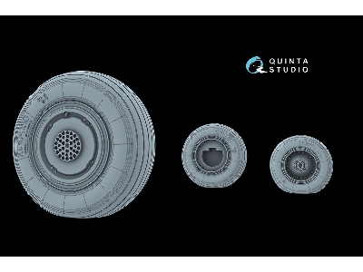 Sukhoi Su-30 Sm - Wheels Set With Weighted Tires (For Zvezda Kits / 3d-printed) - image 9