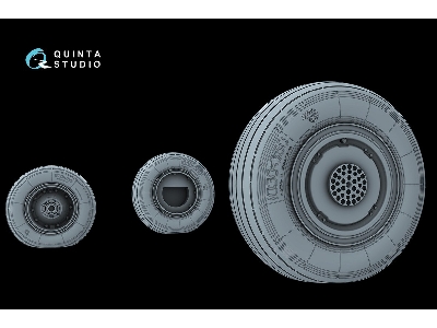 Sukhoi Su-30 Sm - Wheels Set With Weighted Tires (For Zvezda Kits / 3d-printed) - image 10