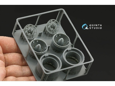 Sukhoi Su-30 Sm - Exhaust Nozzles / Parking Position, Dropped (For Zvezda Kits / 3d-printed) - image 3
