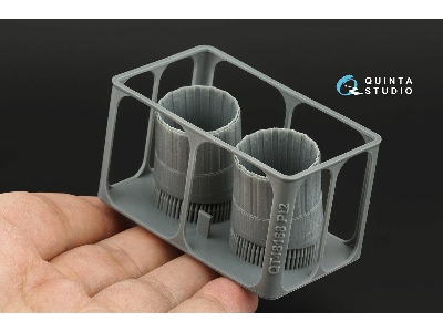 Sukhoi Su-30 Sm - Exhaust Nozzles / Parking Position, Dropped (For Zvezda Kits / 3d-printed) - image 4