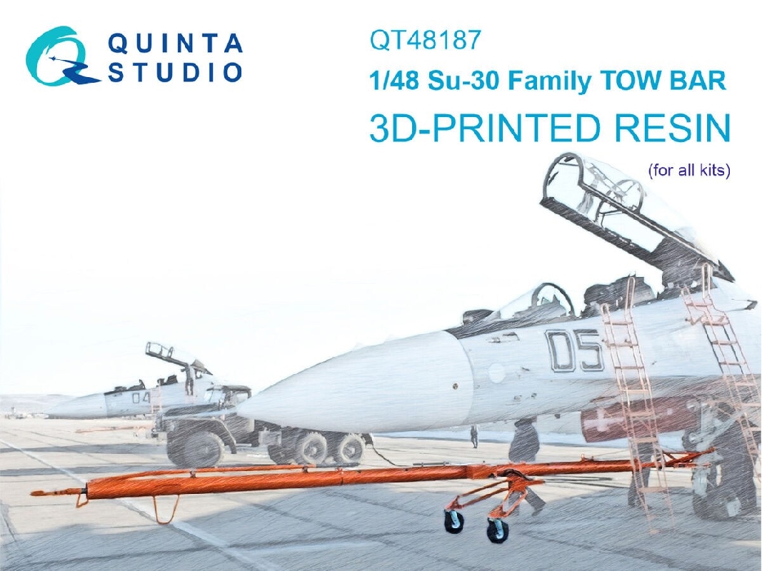 Sukhoi Su-30 Family - 3d-printed Tow Bar (For All Kits) - image 1