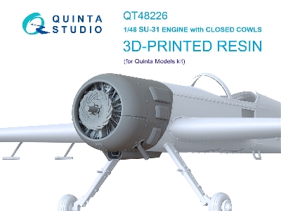Sukhoi Su-31 - 3d-printed Engine With Closed Cowls (For Quinta Models Kits) - image 1