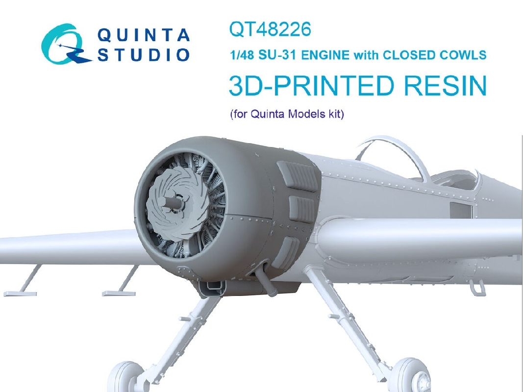 Sukhoi Su-31 - 3d-printed Engine With Closed Cowls (For Quinta Models Kits) - image 1