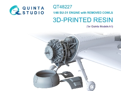 Sukhoi Su-31 - 3d-printed Engine With Removed Cowls (For Quinta Models Kits) - image 1