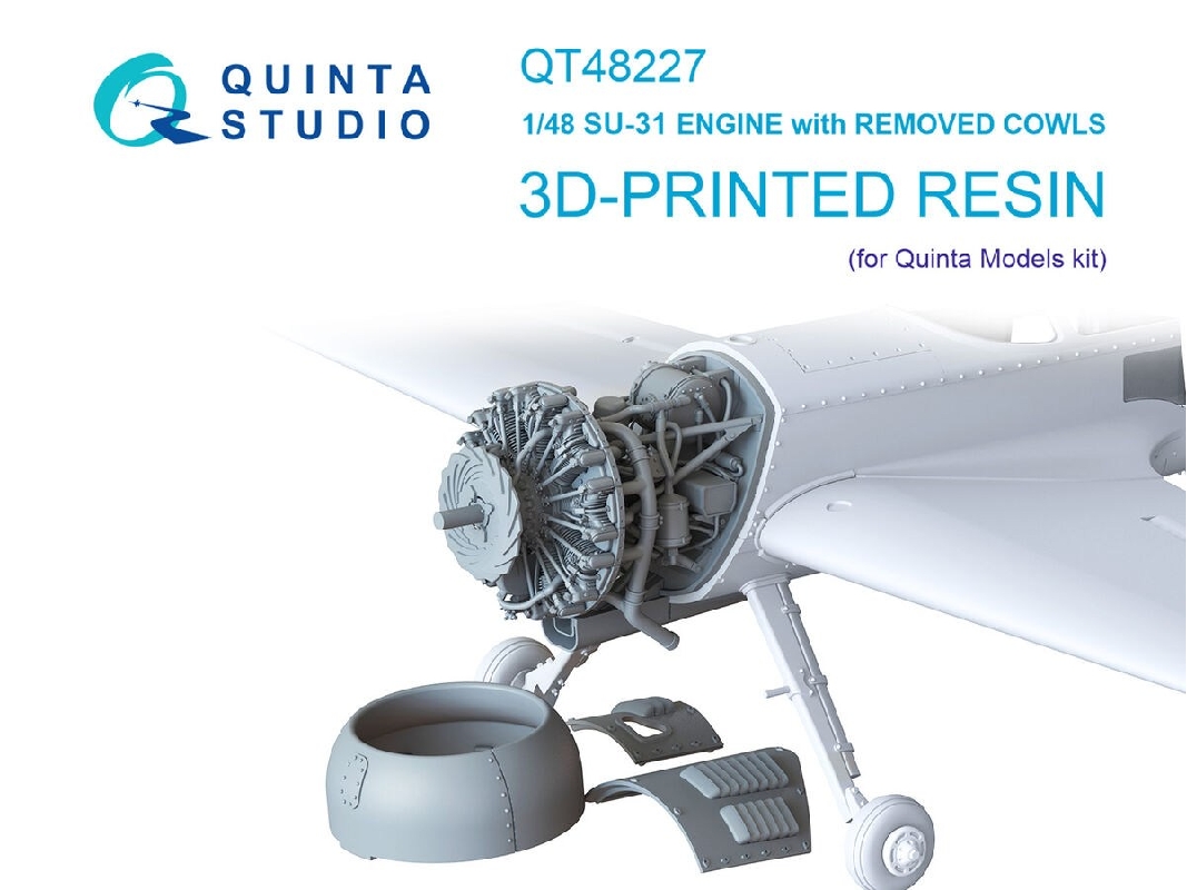 Sukhoi Su-31 - 3d-printed Engine With Removed Cowls (For Quinta Models Kits) - image 1