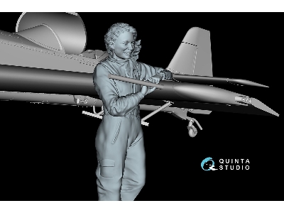 Svetlana Stending Near Su-31 (1 Figure 3d-printed / For Quinta Models Kits) - image 7