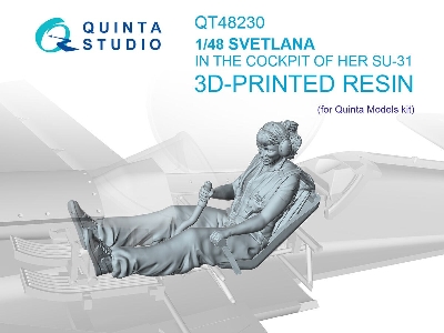 Svetlana Sitting In Su-31 (1 Figure 3d-printed / For Quinta Models Kits) - image 1