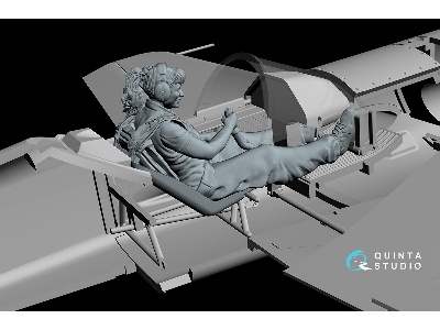 Svetlana Sitting In Su-31 (1 Figure 3d-printed / For Quinta Models Kits) - image 8