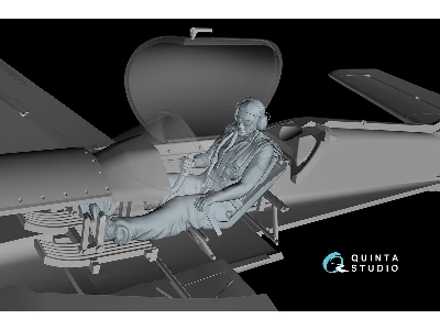 Male Pilot Sitting In Su-31 (1 Figure 3d-printed / For Quinta Models Kits) - image 3
