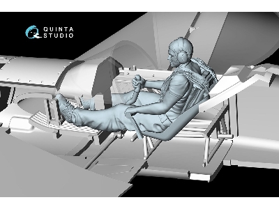 Male Pilot Sitting In Su-31 (1 Figure 3d-printed / For Quinta Models Kits) - image 4