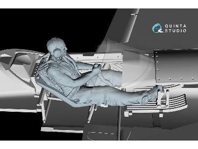 Male Pilot Sitting In Su-31 (1 Figure 3d-printed / For Quinta Models Kits) - image 5