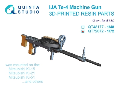 Ija Wwii Te-4 Machine Gun - 3d-printed (2 Pcs / For All Kits) - image 1