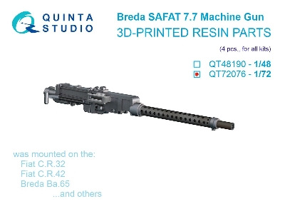 Italian Wwii Machine Gun Breda Safat 7.7 Mm - 3d-printed (4 Pcs / For All Kits) - image 1