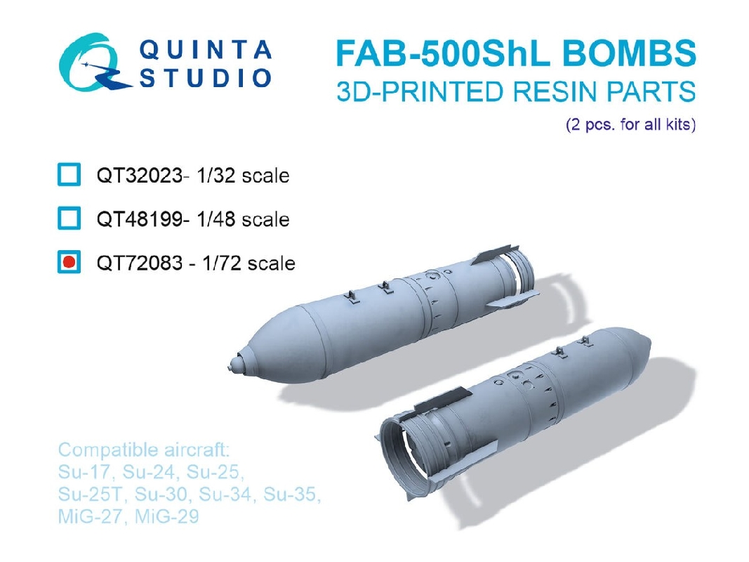 Fab-500shl Bombs - 3d-printed (2 Pcs / For All Kits) - image 1