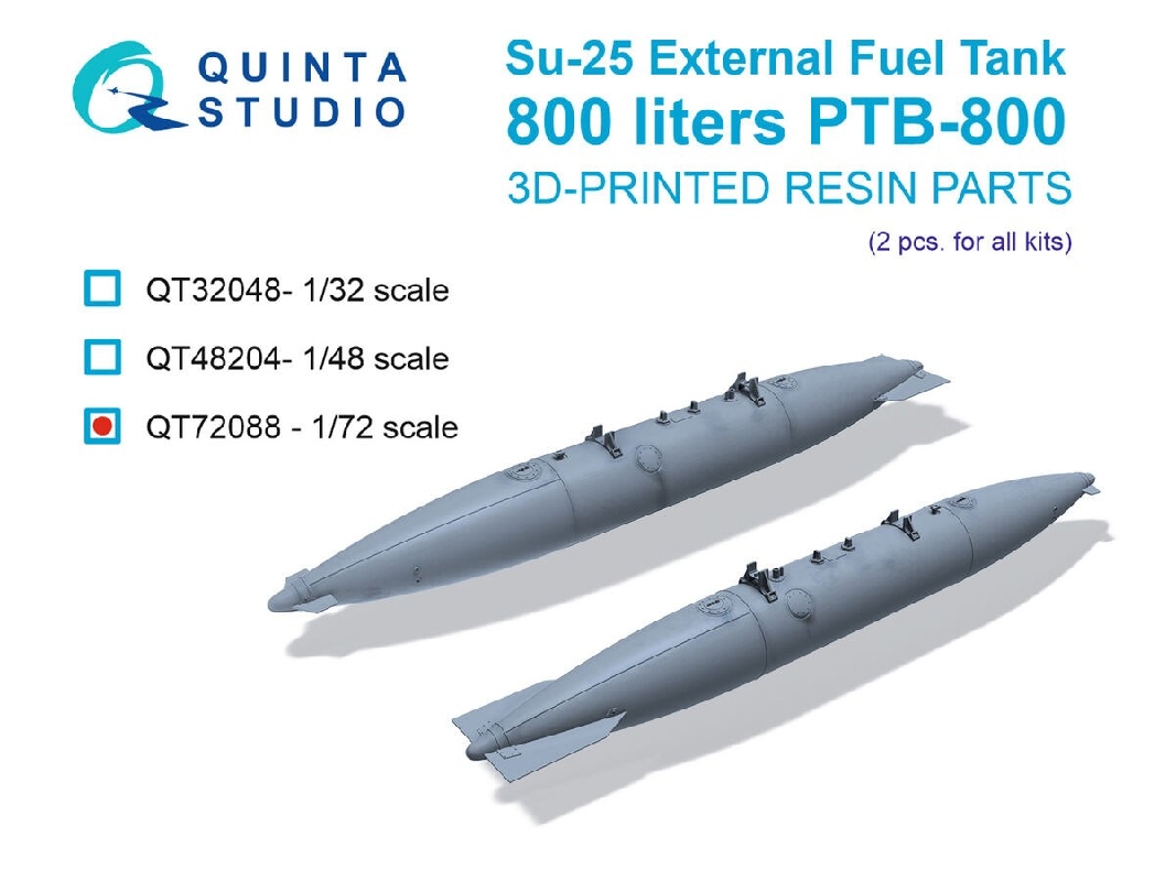 Sukhoi Su-25 -3d-printed External Fuel Tank Ptb-800 (2 Pcs / For All Kits) - image 1