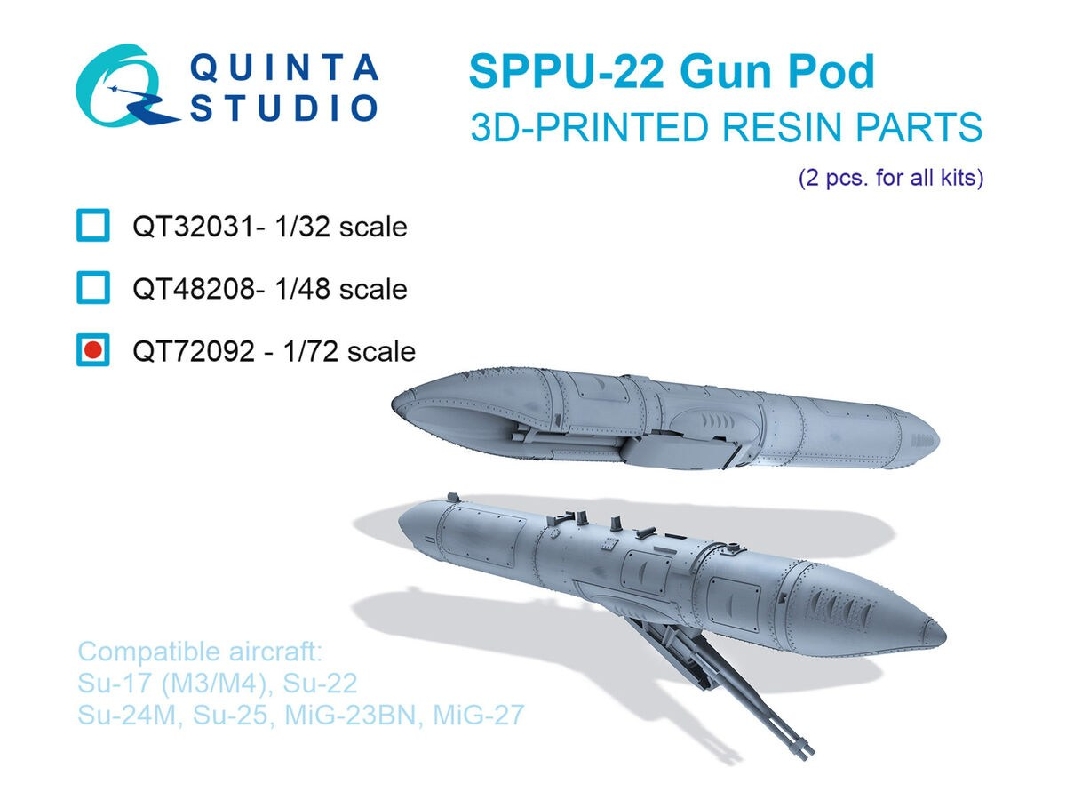 Sppu-22 Gun Pods (2 Pcs / 3d-printed) - image 1