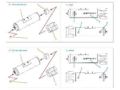 Rbk-500 Ao-2.5 Rtm Cluster Bombs - 3d-printed (2 Pcs / For All Kits) - image 5