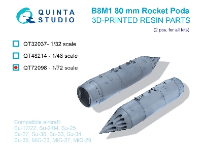 B8m-1 80mm Rocket Pods - 3d-printed (2 Pcs / For All Kits) - image 1