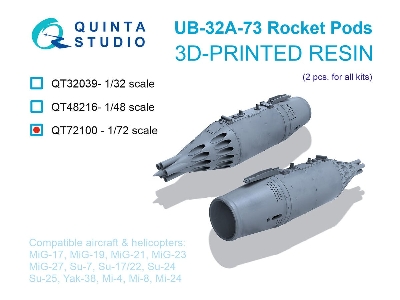 Ub-32a-73 Rocket Pods 2 Pcs (For All Kits / 3d-printed) - image 1