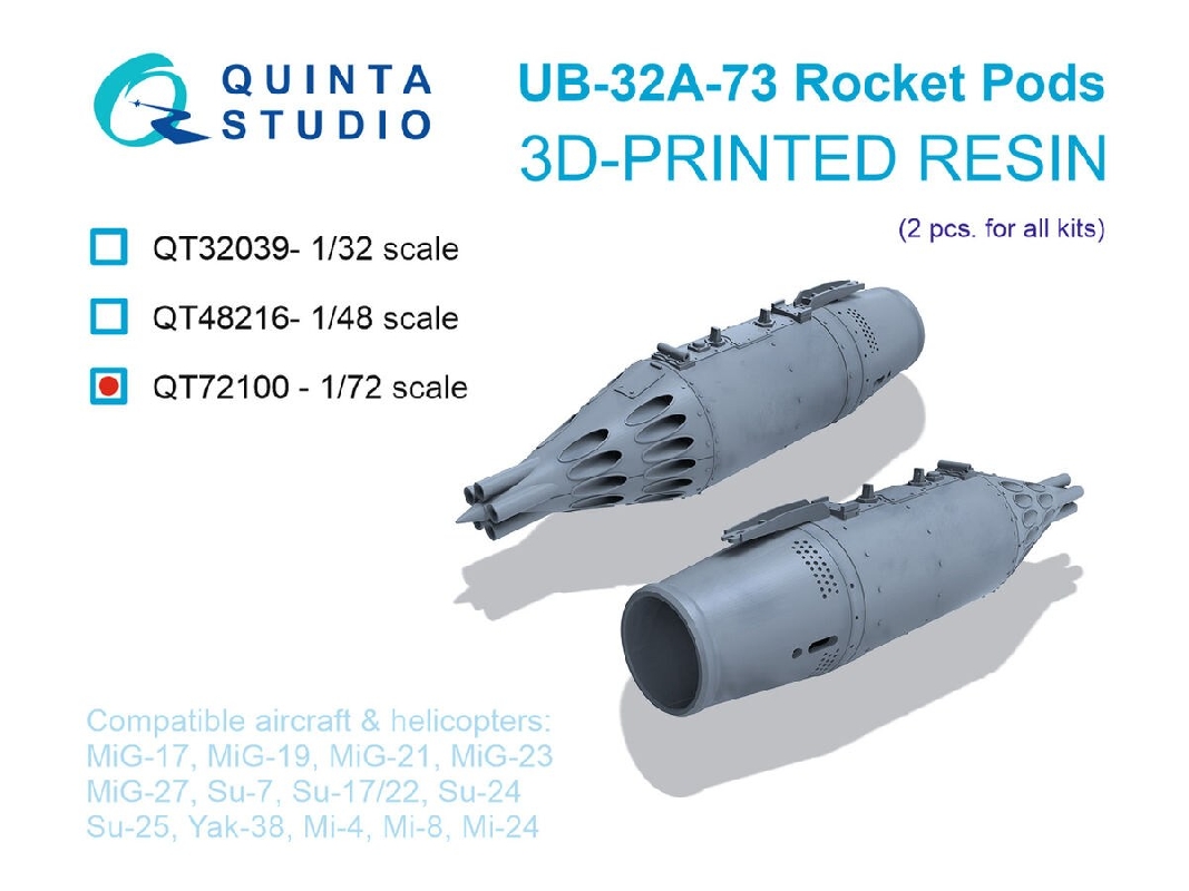 Ub-32a-73 Rocket Pods 2 Pcs (For All Kits / 3d-printed) - image 1