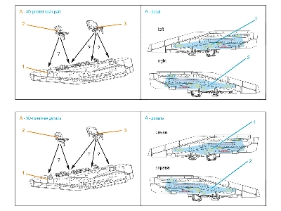 Sukhoi Su-25 Early - 3d-printed Bd3-25 Ejector Racks (8 Pcs / For Zvezda Kits) - image 5