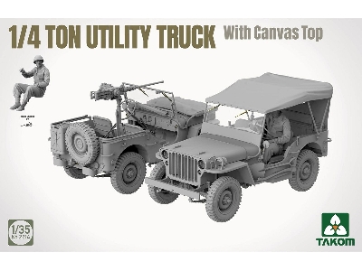 Us 1/4 Ton Utility Truck With Canvas Top - image 2