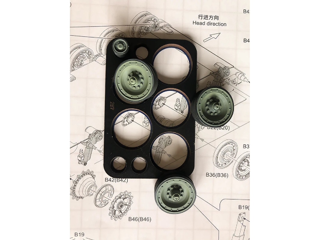 Raketenjagdpanzer Jaguar 1 - Quickwheel Masks (For Das Werk Kits) - image 1