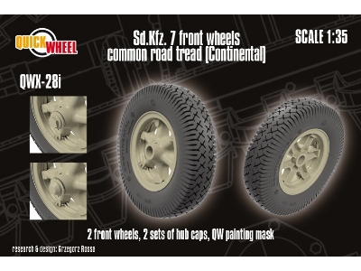 Sd.Kfz. 7 - Front Wheels Common Road Tread (Continental) - image 1