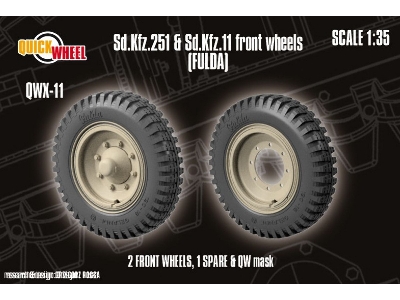 Sd.Kfz. 251 & 11 Front Wheels (Fulda) - image 1