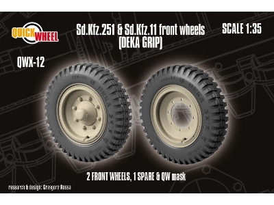 Sd.Kfz. 251 & 11 - Front Wheels (Deka Grip) - image 1