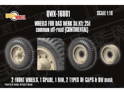 Sd.Kfz. 251 - Wheels Common Off-road (Continental / For Das Werk Kits) - image 1