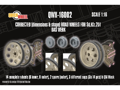 Sd.Kfz. 251 - Corrected Road Wheels 14 Complete Wheels (For Das Werk Kits) - image 9