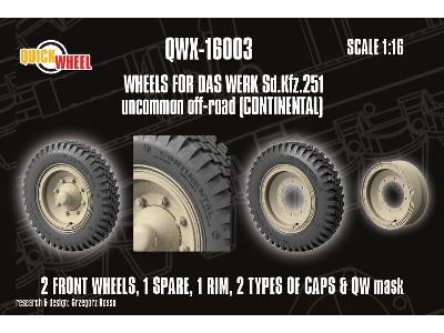 Sd.Kfz. 251 - Wheels Uncommon Off-road (Continental / For Das Werk Kits) - image 1