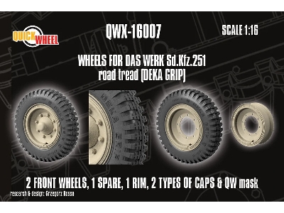 Sd.Kfz. 251 - Wheels Road Tread (Deka Grip / For Das Werk Kits) - image 1