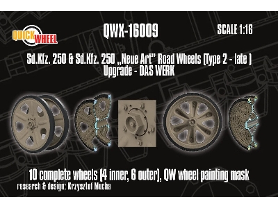 Sd.Kfz. 250 & "neue Art" - Wheels Road Tread (Type 2 Late / For Das Werk Kits) - image 2