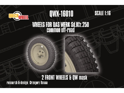 Sd.Kfz. 250 - Common Off-road 2 Front Wheels (For das Werk Kits) - image 1