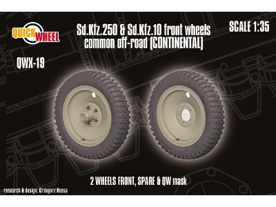 Sd.Kfz. 250 & 10 - Front Wheels Common Off-road (Continental) - image 1