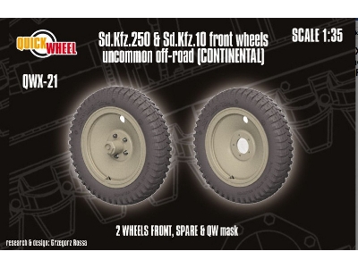 Sd.Kfz. 250 & 10 - Front Wheels Uncommon Off-road (Continental) - image 1