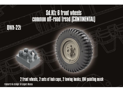 Sd.Kfz. 6 - Front Wheels Common Off-road Tread (Continental) - image 1