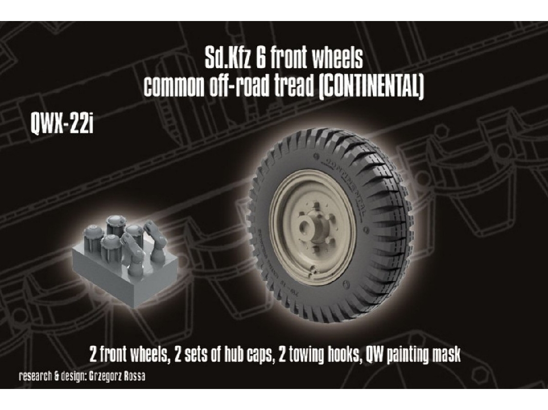 Sd.Kfz. 6 - Front Wheels Common Off-road Tread (Continental) - image 1