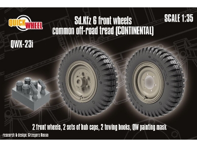 Sd.Kfz. 6 - Front Wheels Common Off-road Tread (Continental) - image 1