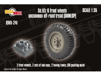 Sd.Kfz. 6 - Front Wheels Uncommon Off-road Tread (Dunlop) - image 1