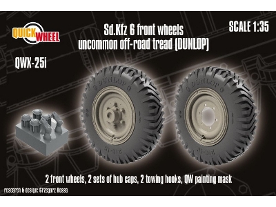 Sd.Kfz. 6 - Front Wheels Uncommon Off-road Tread (Dunlop) - image 1