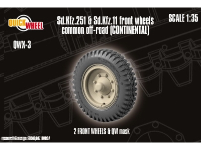 Sd.Kfz. 251 & 11 - Front Wheels Common Off-road (Continental) - image 1
