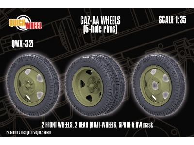 Gaz-aa - Wheels (5-hole Rims) - image 1