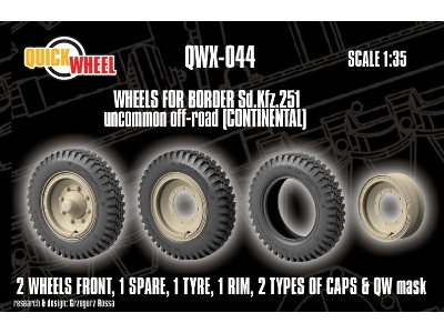 Sd.Kfz. 251 - Wheels Uncommon Off-road (Continental / For Border Models Kits) - image 1